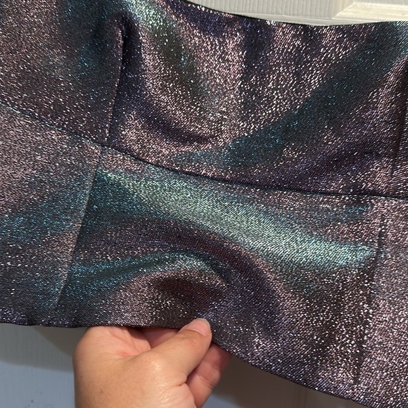 NWT! Superdown Revolve Metallic Bustier Corset Top L Sparkle - Picture 7 of 9